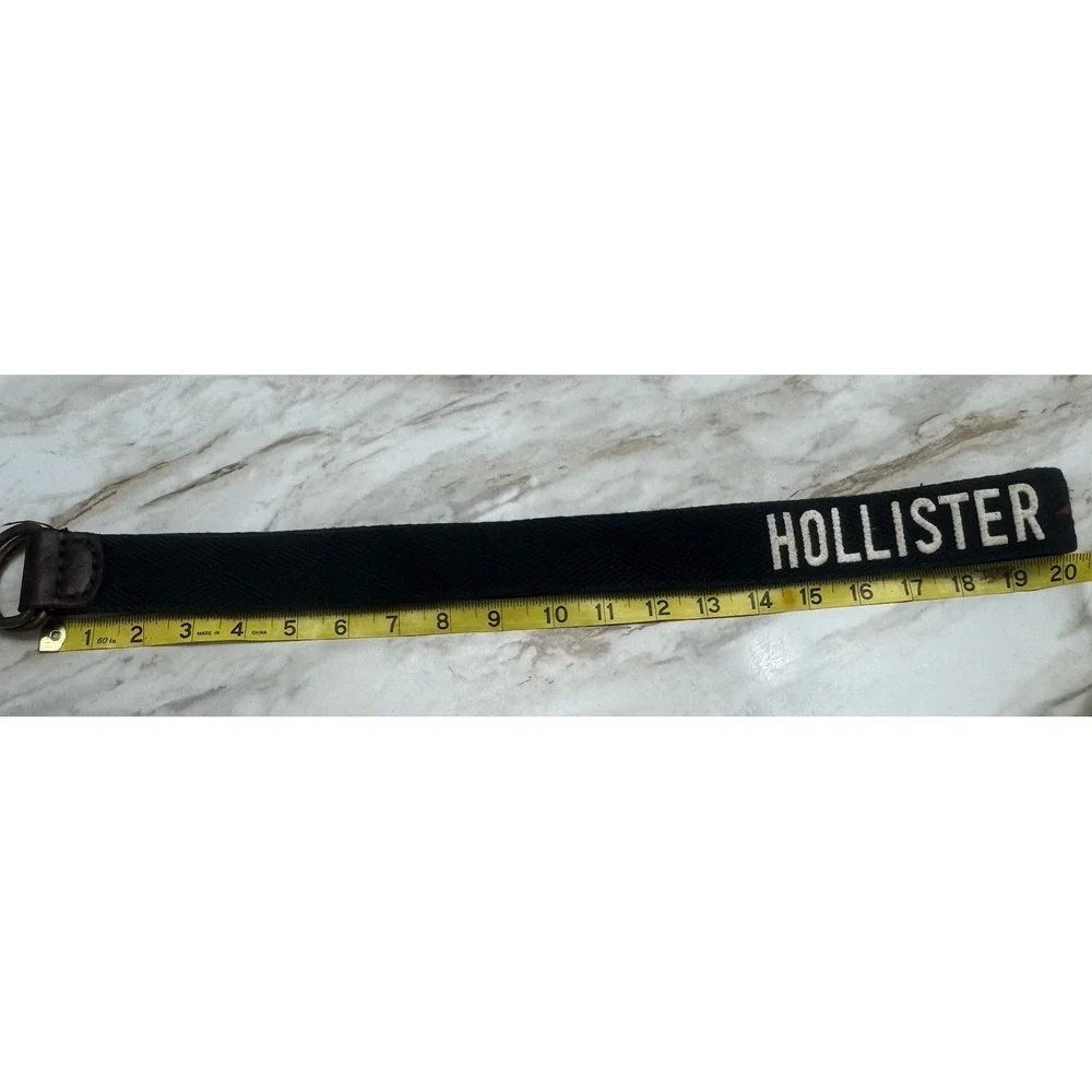 Hollister D-ring Belt Adjustable M/L 40'  Red‎ Bird Navy Blue